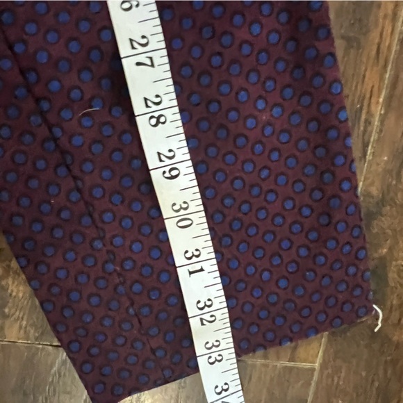 Halogen Polka Dot Printed Cotton Stretch Straight Leg Pants Size 2P - Picture 7 of 7